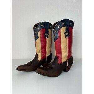 NEW Durango Crush Cowboy Boots Women 8.5 USA Flag Patriot Western Rodeo Leather